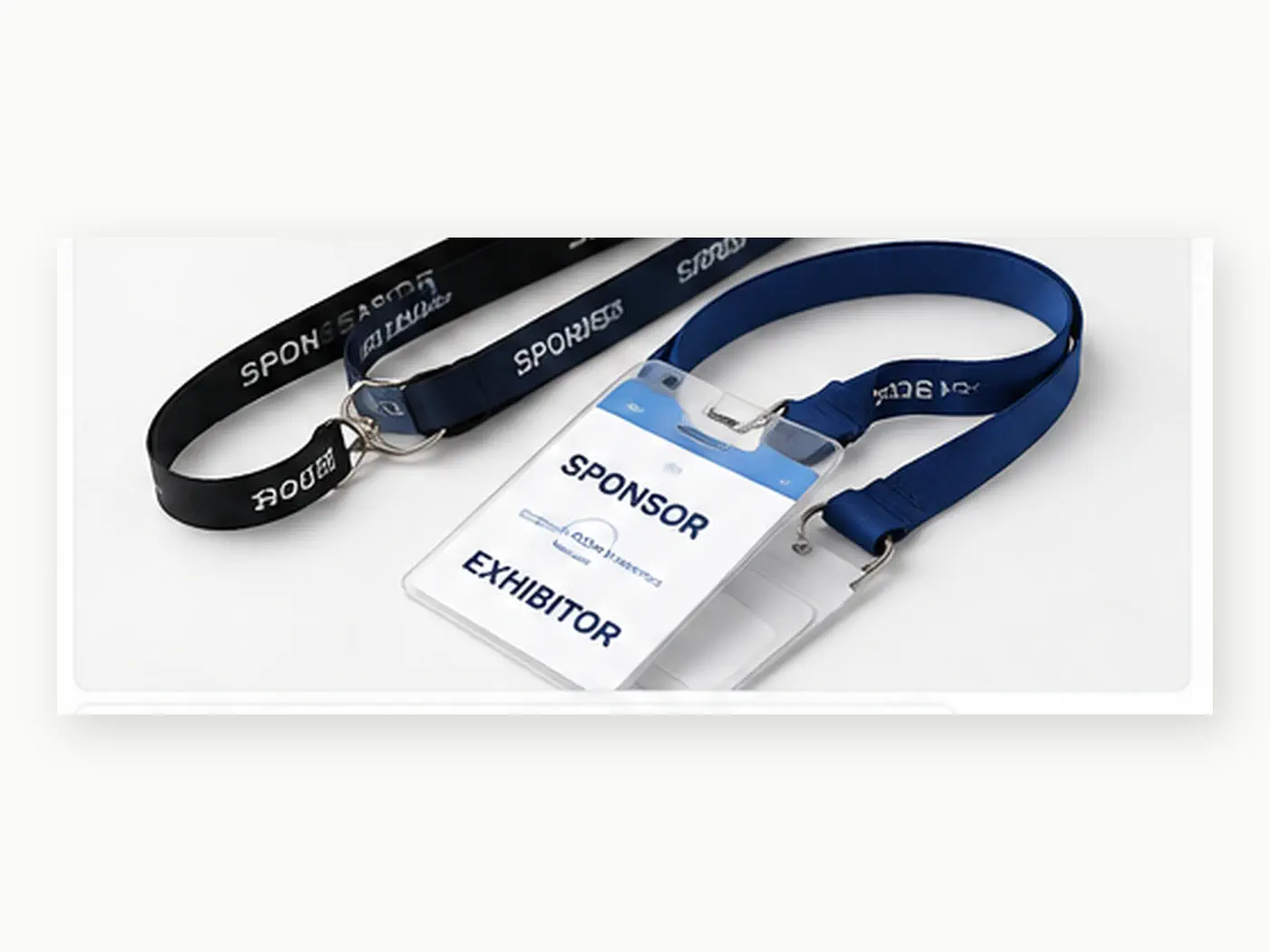 Custom event lanyards used for conference credential programs