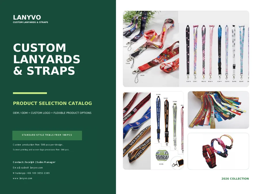 Cover preview of the LANYVO custom lanyard product and factory catalog