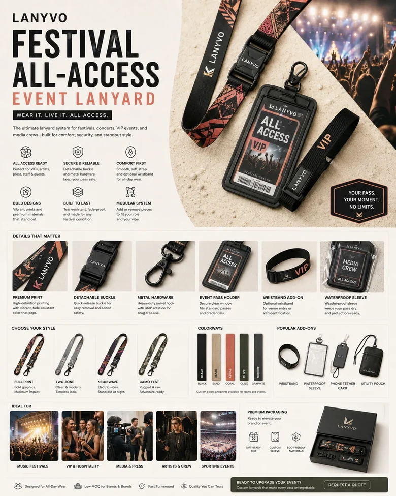 Festival All-Access Event Lanyard product board