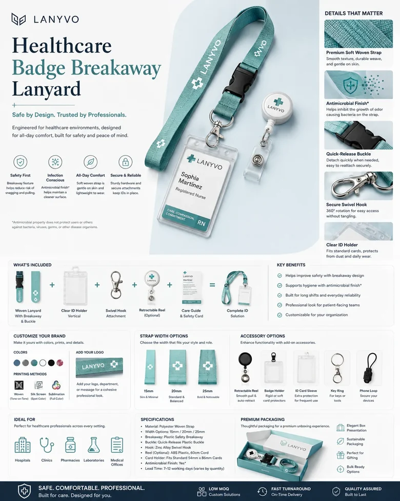 Healthcare Badge Breakaway Lanyard product board