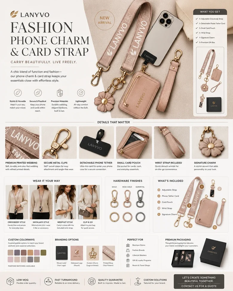 Fashion Phone Charm & Card Strap product board