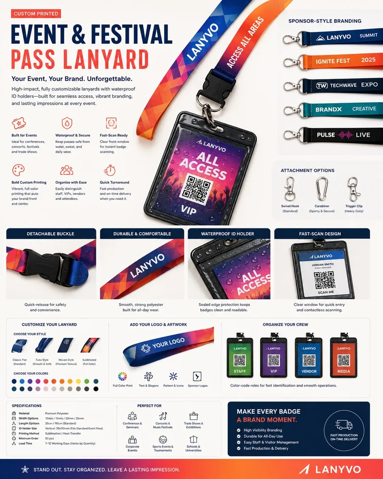 Event Festival Pass Lanyard product board