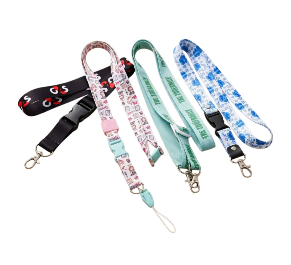 Floral & Letter Printed Lanyard