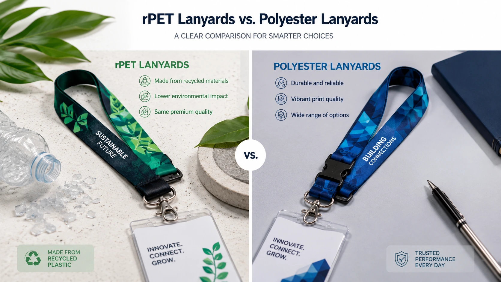 rPET Lanyards vs Polyester Lanyards: Which Material Fits Your Event Project?